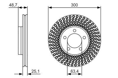Volvo V40 1.5 T3 2015-2018 Bosch Ön Disk 300mm 2 Adet (B4154T2-B4154T4)