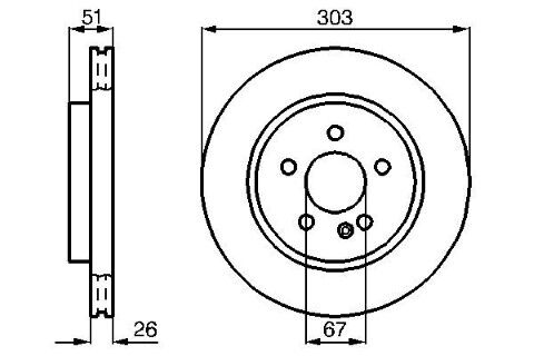 Mercedes ML Serisi (163) ML270CDI 2.7 1999-2005 Bosch Ön Disk 2 Adet