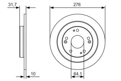 Honda Civic 1.4 2011-2017 Bosch Arka Disk 2 Adet (L13Z)