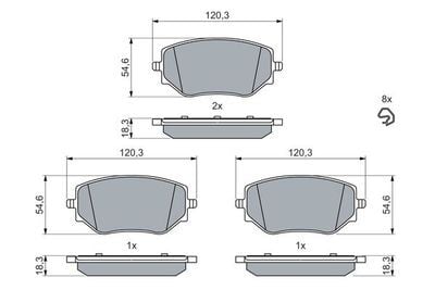Dacia Sandero Stepway Tce90 1.0 2021-2026 Bosch Ön Balata NETPAR26188 (H4D)