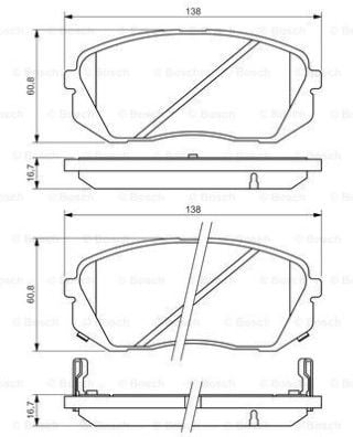 Hyundai Tucson 1.6CRDi 2018-2021 Bosch Ön Balata NETPARNET24501