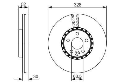 Volvo XC60 2.0 D3 2011-2014 Bosch Ön Disk 328mm 2 Adet