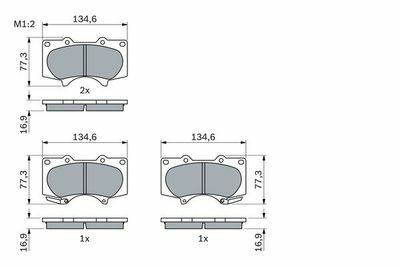 Toyota Hilux 2.5D4D 2011-2015 Bosch Ön Balata NETPAR24024