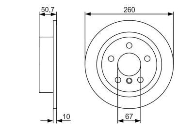 Mini Cooper F55 1.5 2014-2018 Bosch Arka Disk 2 Adet
