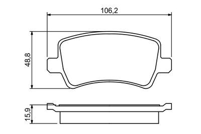 Volvo XC60 2.0 D3 2011-2014 Bosch Arka Balata NETPAR24496