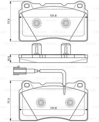 Alfa Romeo Giulietta 1.8TBI 2010-2013 Bosch Ön Balata NETPAR4539