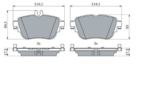 Mercedes E Serisi (213) E 220d 2.0 2016-2020 Bosch Arka Balata NETPAR4845