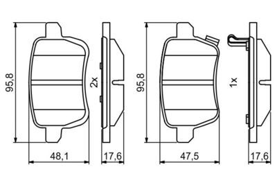 Fiat 500L 1.4 2014-2017 Bosch Arka Balata NETPAR25818