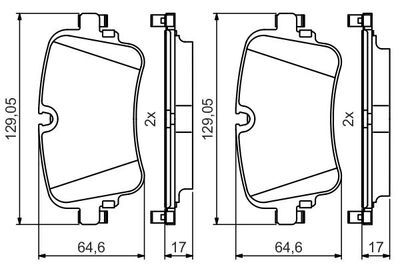 Audi A6 40TDI 2.0 2018-2021 Bosch Arka Balata NETPAR22307 (DFB-DTP)