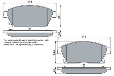 Opel Zafira C 2.0CDTI 2012-2014 Bosch Ön Balata NETPAR25034
