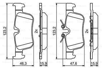 BMW 2 F46 218i 1.5 2017-2024 Bosch Arka Balata NETPAR25331