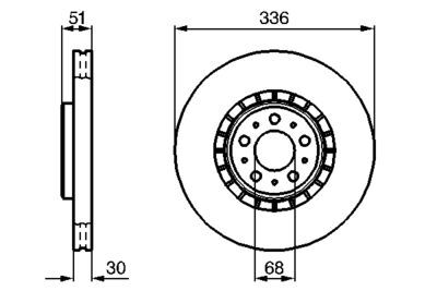 Volvo XC90 2.4 D5 2003-2006 Bosch Ön Disk 336mm 2 Adet