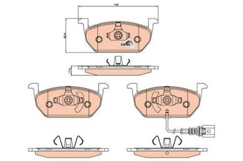 Volkswagen Golf 7 1.6TDI 2012-2020 TRW Ön Balata NETPAR22035