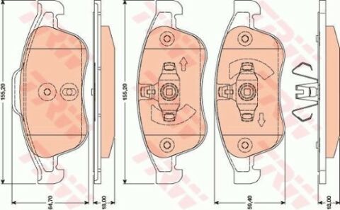 Renault Captur 1.3Tce 155 2020-2025 TRW Ön Balata NETPAR1789