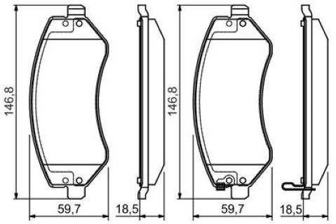 Jeep Cherokee (KJ) 3.7 2001-2007 Bosch Ön Balata NETPAR2826