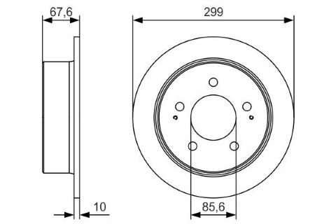 SsangYong Actyon 2.0Xdi 2006-2010 Bosch Arka Disk 2 Adet