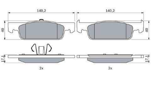 Dacia Sandero 1.6 2012-2013 Bosch Ön Balata 25702