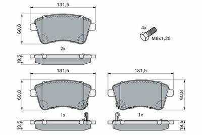 Kia Venga 1.6 2009-2013 Bosch Ön Balata NETPAR25184