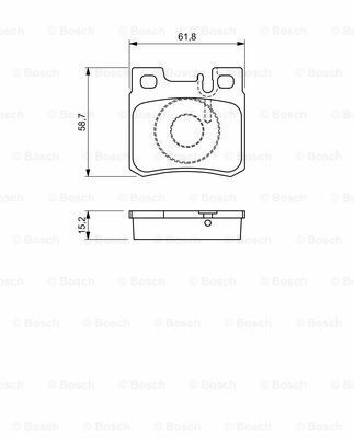 Mercedes E Serisi (210) E220d 2.0 1995-1999 Bosch Arka Balata NETPAR21197