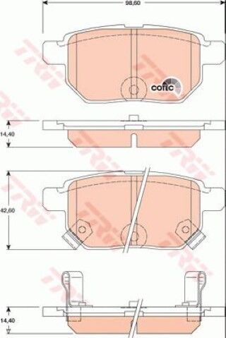 Toyota Corolla 1.6 2008-2019 TRW Arka Balata