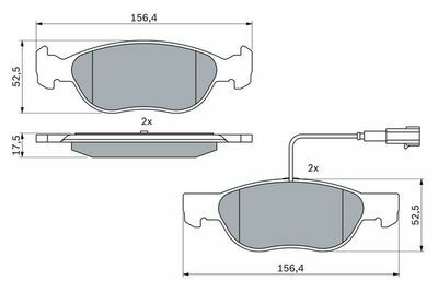 Alfa Romeo 145 1.7 1994-1997 Bosch Ön Balata NETPAR21927