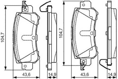 Mazda CX-3 1.5D 2015-2023 Bosch Arka Balata NETPAR25540