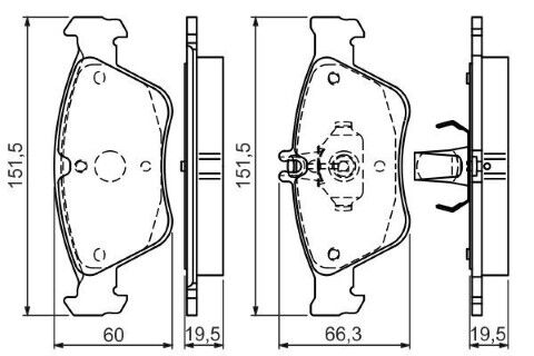 Mercedes E Serisi (210) E200CDI 2.2 1998-2002 Bosch Ön Balata 21664 NETPAR2033