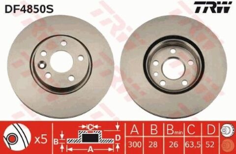 Land Rover Range Rover Evoque 2.0Si4 2011-2017 TRW Ön Disk 2 Adet