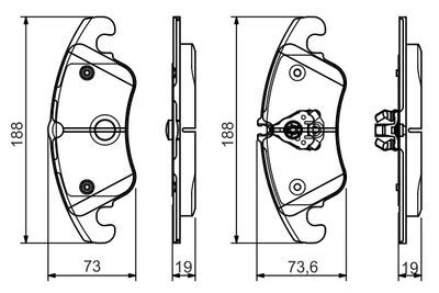 Audi A6 3.0TDI 2011-2018 Bosch Ön Balata NETPAR24310 (CDU-CVU)