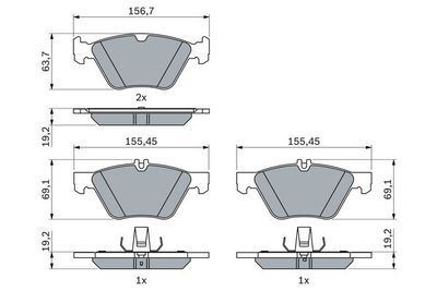 Mercedes CLK Serisi (208) CLK230 2.3 K 2000-2003 Bosch Ön Balata 21794 NETPAR2034