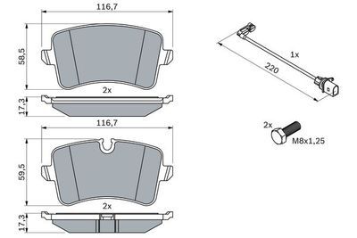 Audi A6 3.0TDI 2011-2018 Bosch Arka Balata NETPARNET24606 (CDU-CVU)