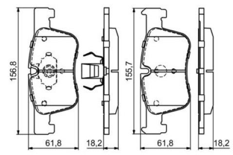 BMW 5 E60 520d 2.0 2005-2008 Bosch Ön Balata NETPAR25506