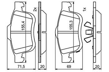 Fiat 500L 1.4 2014-2017 Bosch Ön Balata NETPAR4801