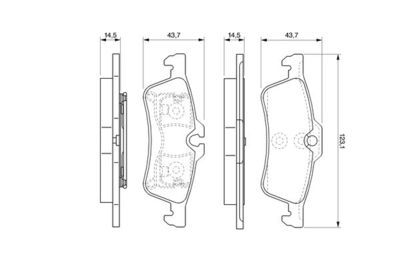Toyota Yaris P9 (05-11) 1.3 2005-2011 Bosch Arka Balata NETPAR23716