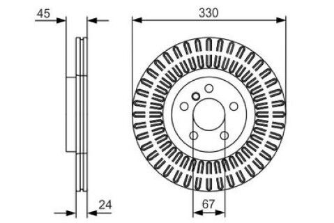 BMW X1 F48 20d sD 2.0 2015-2018 Bosch Ön Disk 330mm 2 Adet