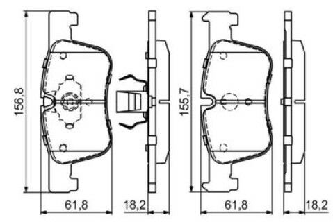 BMW 5 F10 525d xD 2.0 2011-2016 Bosch Ön Balata NETPAR25506