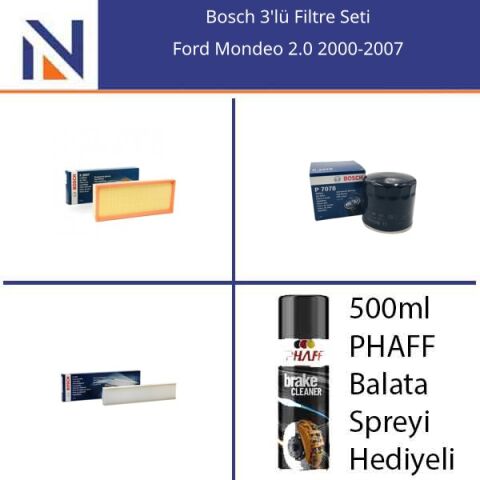 Ford Mondeo 2.0 2000-2007 Bosch 3'lü Filtre Seti