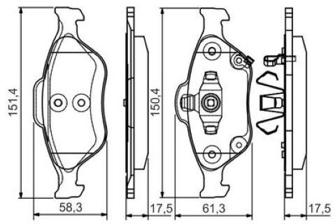 Toyota Yaris P13 (11-20) 1.0 2011-2020 Bosch Ön Balata 23202