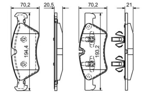 Mercedes ML Serisi (164) ML320CDI 3.0 2005-2009 Bosch Ön Balata NETPAR23922