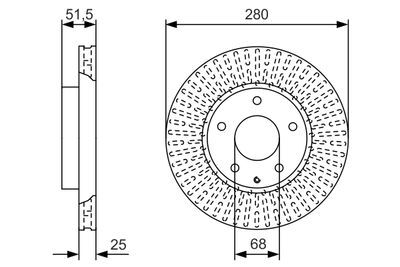 Mazda 3 1.6 2013-2019 Bosch Ön Disk 280mm 2 Adet