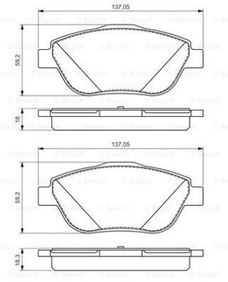 Citroen C3 1.4HDI 2009-2015 Bosch Ön Balata NETPAR25438