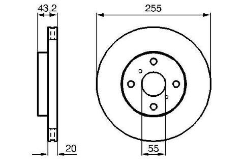 Toyota Yaris P1(99-05) 1.3 1999-2005 Bosch Ön Disk 2 Adet