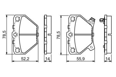 Toyota Yaris P1(99-05) 1.3 1999-2005 Bosch Arka Balata NETPAR23521