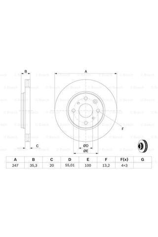 Peugeot 107 1.0 2005-2014 Bosch Ön Disk 2 Adet (CFA-CFB)