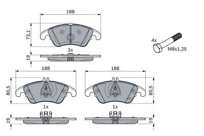 Mercedes E Serisi (212) E350 3.5 2009-2016 Bosch Ön Balata 24310 NETPAR3152
