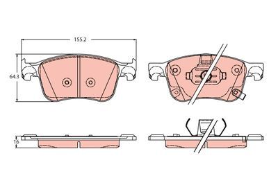 Ford Focus 4 1.0 2018-2025 TRW Ön Balata NETPAR20558