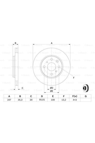 Citroen C1 1.0 2005-2016 Bosch Ön Disk 2 Adet