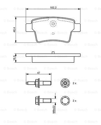 Citroen C4 Picasso 1.6HDi 2007-2013 Bosch Arka Balata NETPAR24540