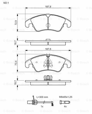 Audi Q5 2.0TDI 2014-2017 Bosch Ön Balata NETPAR24310