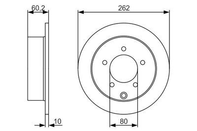 Mitsubishi Lancer 1.5 2007-2011 Bosch Arka Disk 2 Adet